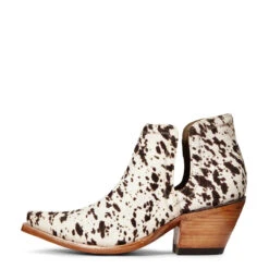 Ariat Ladies Dixon Brown & White Cowhide Ankle Bootie 10033882 -Western Cowboy 57 3601b70c 413c 4a9b a694 6370711223e5