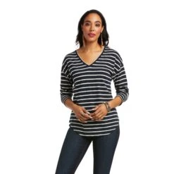 Ariat® Ladies Knoxville Long Sleeve Dark Sapphire Top 10037910