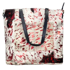 American Darling Cowhide With Red Acid Wash Purse ADBG106ACRED