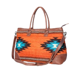 America Darling® Ladies Hand Weaved Aztec Orange Purse ADBG833B