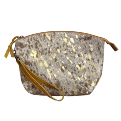 American Darling Brown And White Cowhide Pouch ADBG443ACGO-L