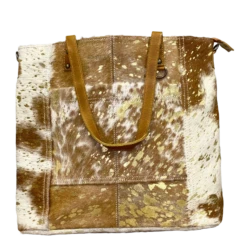 American Darling Brown & White Cowhide Purse ADBG106ACGO