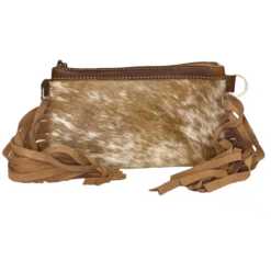 American Darling Brown Cowhide With Fringe Crossbody ADBGS142TAWFRNG