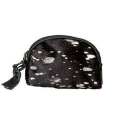 American Darling Black And Silver Cowhide Pouch ADBG472ACSL