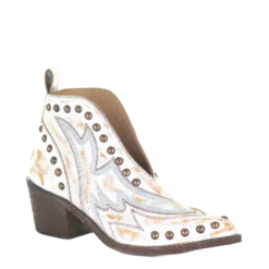 Circle G By Corral Ladies White Studs Booties Q0167