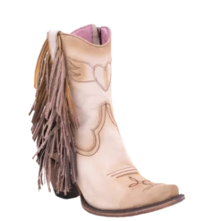 Junk Gypsy Ladies Spirit Animal Bone Suede Fringe Ankle Boot JG0040C