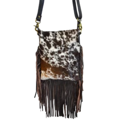Klassy Cowgirl Hair On Fringe Crossbody Bag 77023
