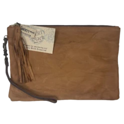 Liberty Black Ladies Cabra Albani Tobacco Wristlet Purse LBBG617-AT
