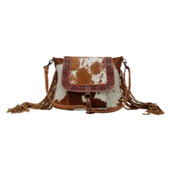 Myra Bag Ladies Blaze Handtooled Hairon Bag S-6220