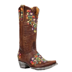 Old Gringo Sora 13" Multicolor Floral Embroidery Boots - Brass L841-3