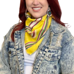 Sweet Texas Treasures Ladies Double Layer Stripped Wild Rag STT956