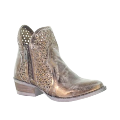 Circle G By Corral Ladies Copper Cutout Shortie Boots Q5129