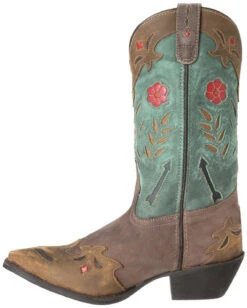 Laredo Ladies Miss Kate Brown And Teal Boots 52138 -Western Cowboy a1 8cefb234 97b5 49df 91b1 67c154c485da